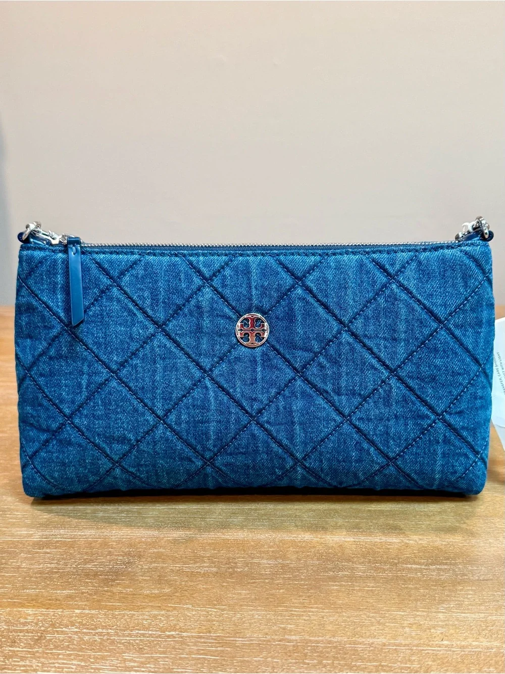 Tory Burch Willa Denim Quilted Shoulder Bag